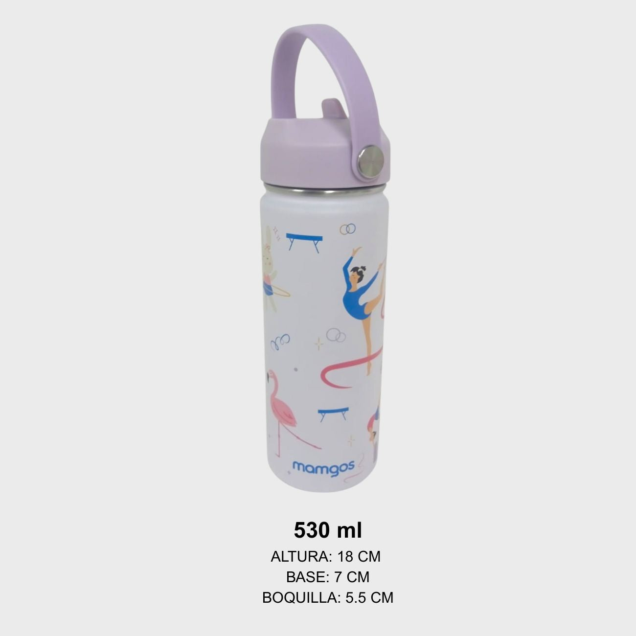 Termo Mamgos Gimnasia para Niñas de Acero inoxidable 530 ml