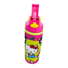 Sanrio Botella de plástico con funda color rosa 600 ml
