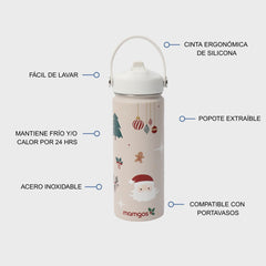Termo Mamgos Santa Claus Hogar Acero inoxidable 530 ml