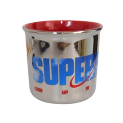 Taza Superman plateada con rojo de Cerámica 430 ml