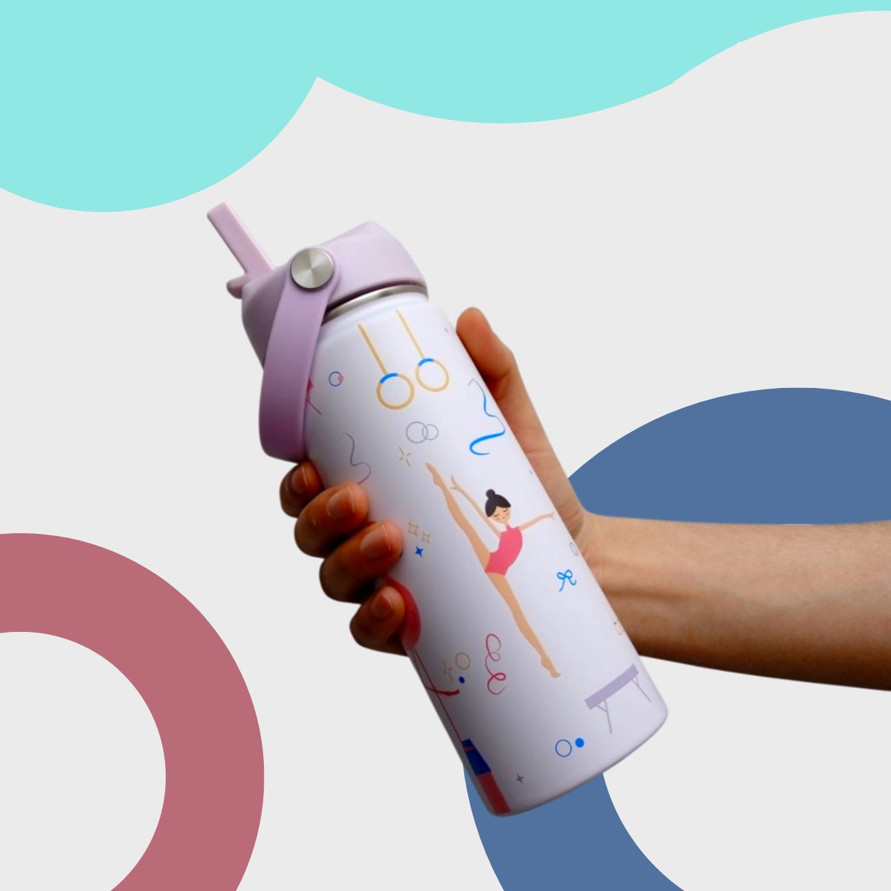 Termo Mamgos Gimnasia para Niñas de Acero inoxidable 530 ml