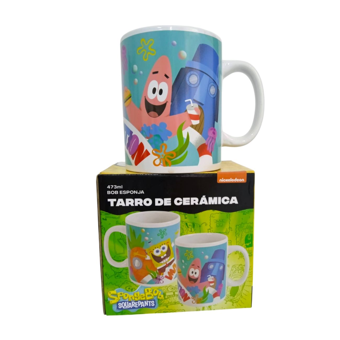 Taza Bob Esponja y Patricio Estrella Cerámica 473 ml