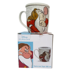 Taza con tapa Gruñón de Blanca Nieves Cerámica 385 ml