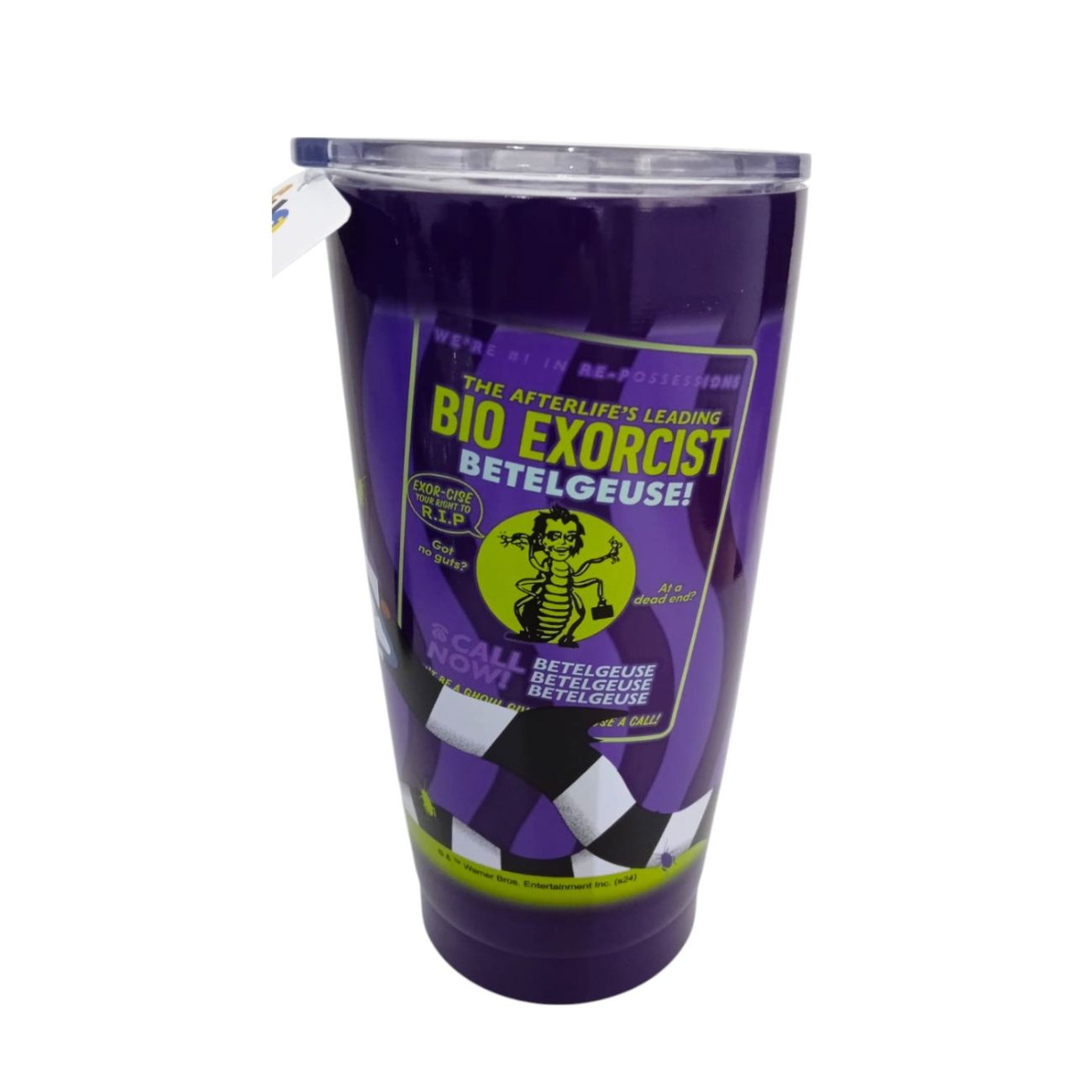 Termo BEETLEJUICE morado doble pared Acero inoxidable 580 ml