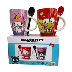 Duo de Tazas Hello Kitty and Friends Porcelana 310 ml