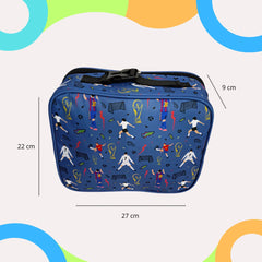 Lonchera escolar Futbol Mamgos para Niños color azul 1 pieza