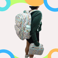 Kits de Mochilas Escolares Selva Mamgos para Niños 3 Piezas