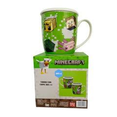 Taza con tapa Minecraft Cerámica multicolor 385 ml