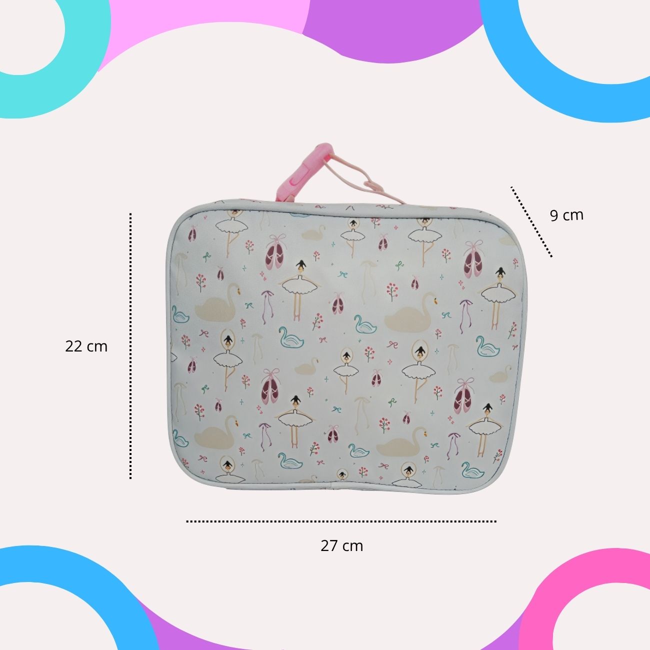 Lonchera escolar Ballet Mamgos para Niñas color rosa 1 pieza
