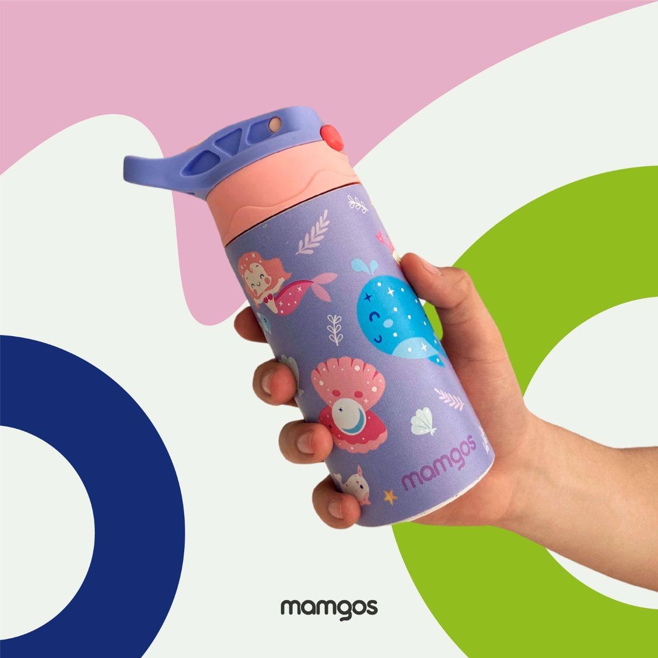 Termo Mamgos Sirena para Niños de Acero inoxidable 325 ml
