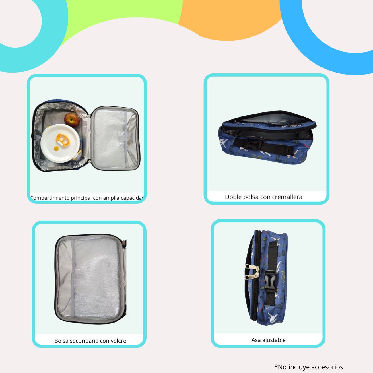 Kits de Mochilas Escolares Futbol Mamgos para Niños 2 piezas