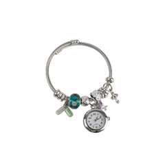 Pulsera Mujer Dijes Con Varios Detalles Mayoreo Acero