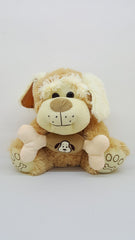 Perro de peluche Hueso