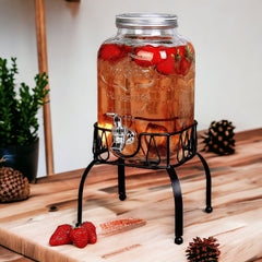 Garrafón de vidrio con base metal Top Choice 3.8 litros