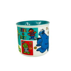 Taza De Porcelana De Plaza Sesamo Blanca