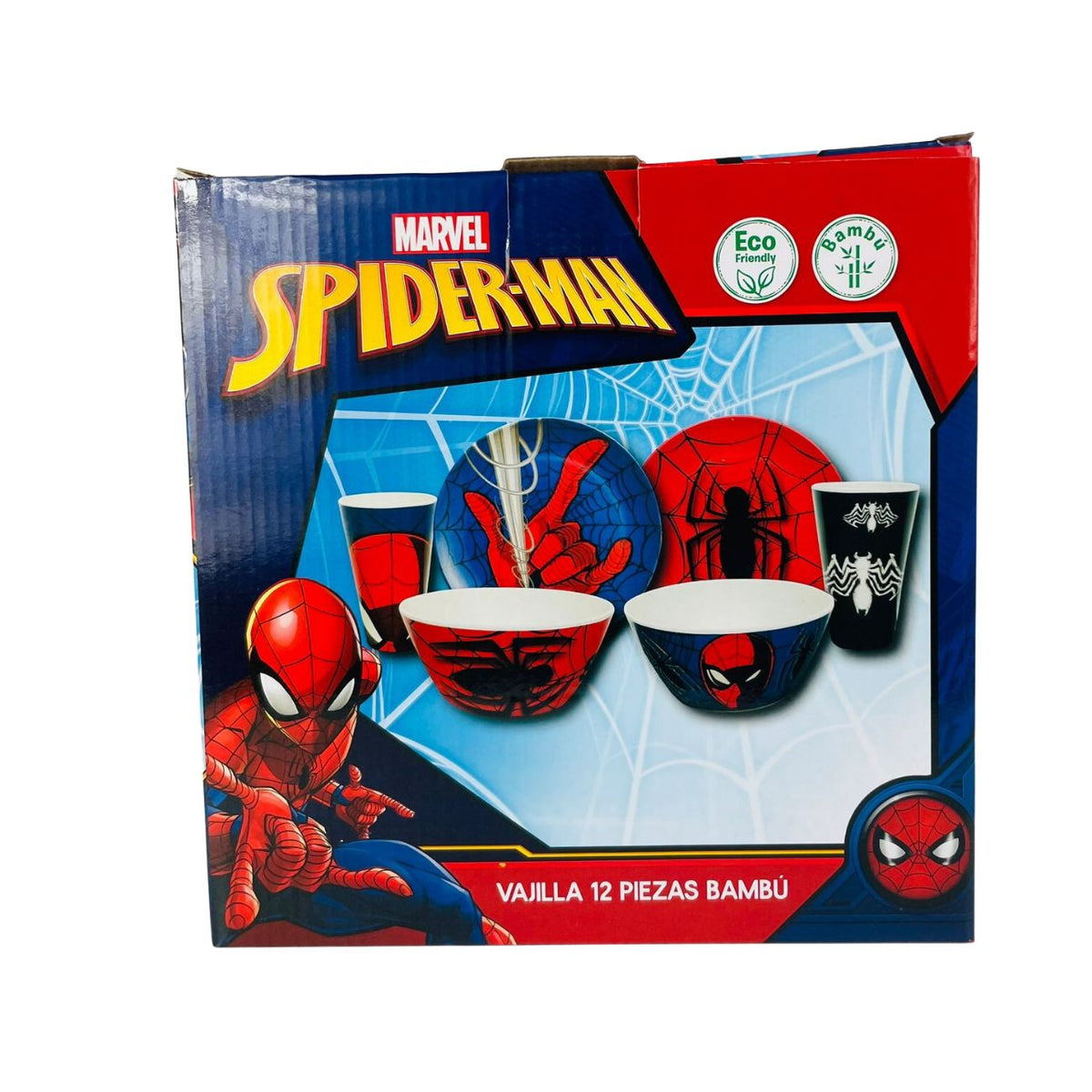 Vajilla de SpiderMan de Bambu 12 piezas