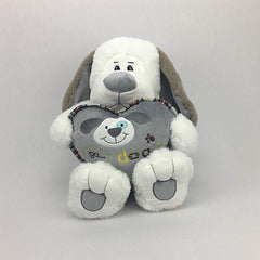 Peluche Perro Color Blanco 45cm Regalo Precio Mayoreo