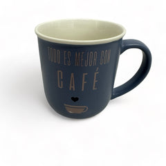 Taza AM45-006 Maki Home Porcelana Frases cafe 250ml