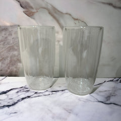 Paquete 2 vasos Cristal doble pared 400ml