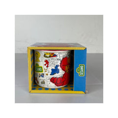 Taza De Porcelana De Plaza Sesamo Blanca
