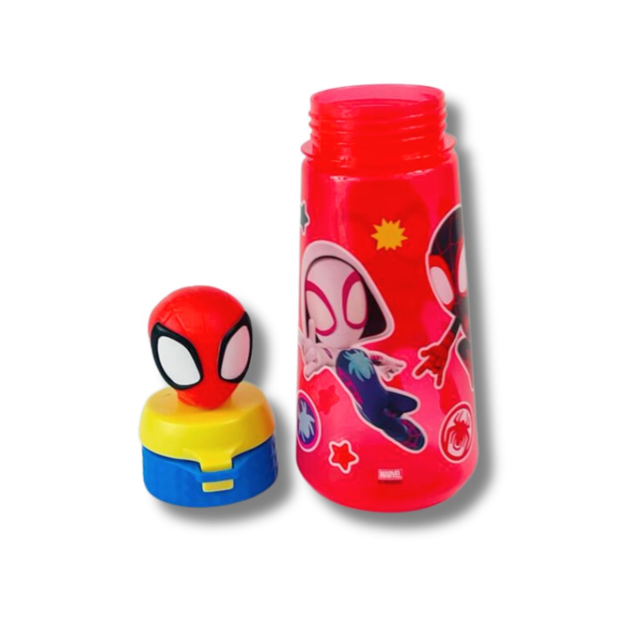 Botella con Figura de Spiderman para Niño de Plastico 473ml