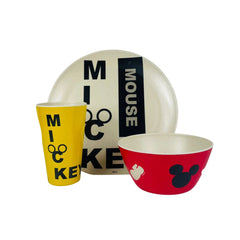 Vajilla 12 Pzas De Bambu Mickey Mouse