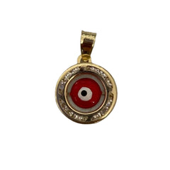 Dije de Oro Ojo Turco Rojo 0.5 gramos sin Cadena 10k