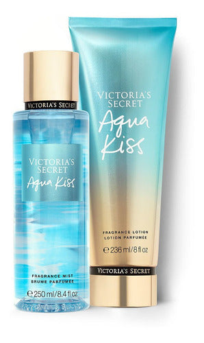 Set Victoria's Secret Crema Y Body Locion Aqua Kiss