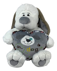 Peluche Perro Color Blanco 45cm Regalo Precio Mayoreo
