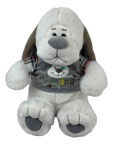 Peluche Perro Color Blanco 36cm Regalo Precio Mayoreo