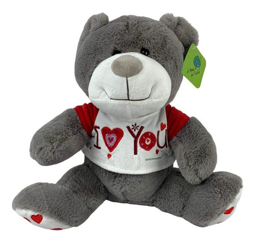 Peluche Oso Color Gris 40cm Regalo Precio Mayoreo