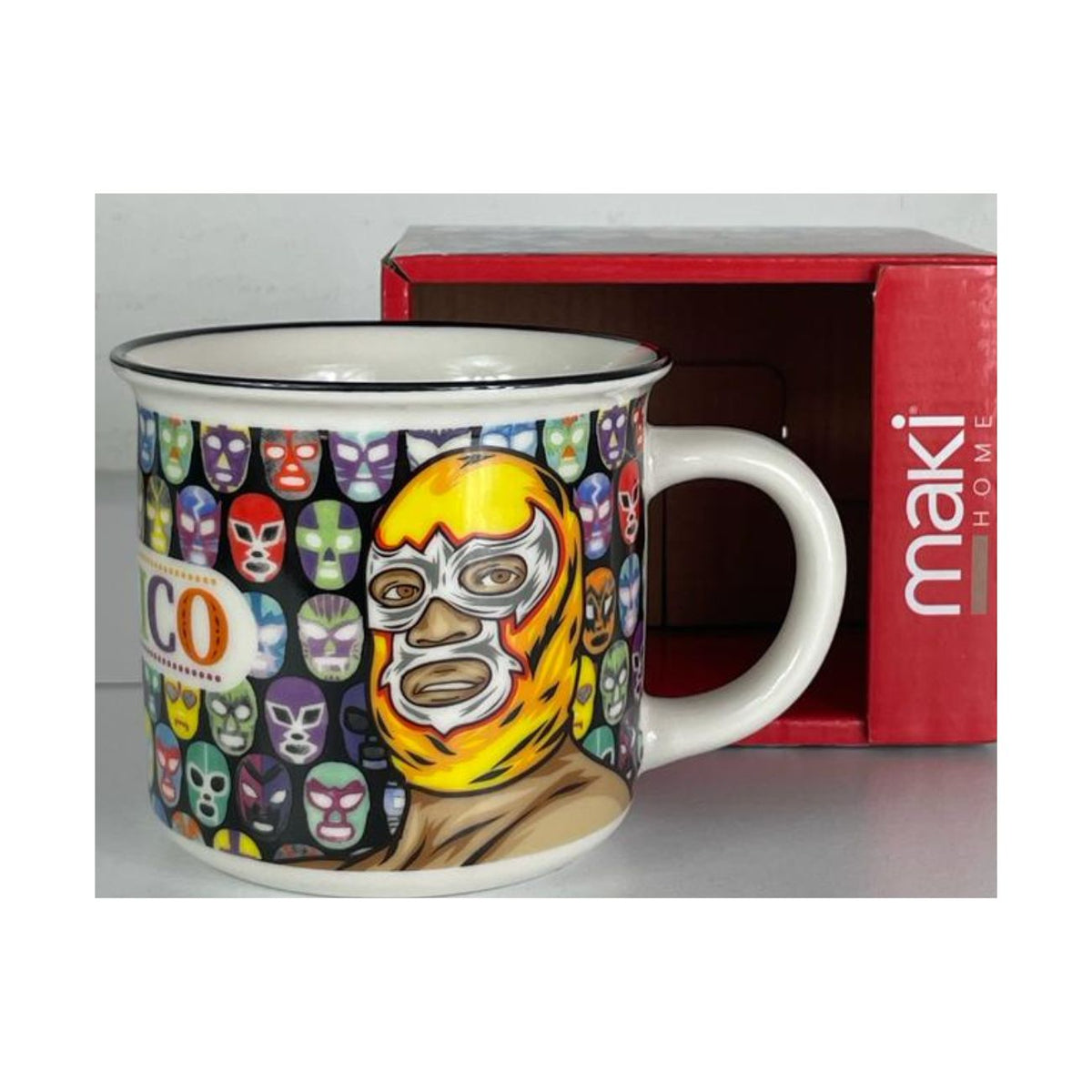 Taza De Luchador Color Negro