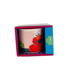 Taza De Porcelana De Plaza Sesamo Rojo Con Blanco