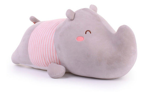 Peluche Rinoceronte Gris Acostado 35cm