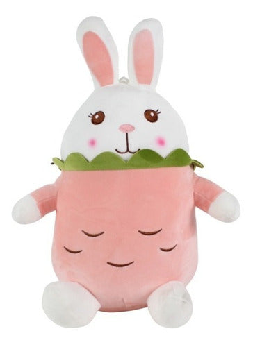 Peluche Conejo Rosa Esponjoso Mediano 55cm