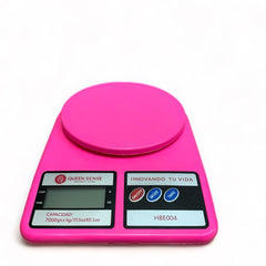 Bascula de cocina Queen Sense Rosa Digital 1gr/7kg