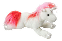 Peluche De Unicornio  Aurora Flopsie Pelo Rosa 25cm