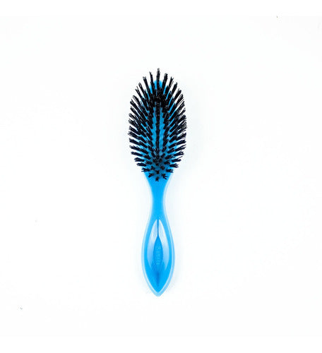 Cepillo Azul Para El Cabello De Tamaño Grande Circular