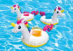 Inflable Porta Vasos Bebida Unicornio Flotador 40cm X 20cm