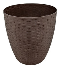 Cesto Papelero Rattan Redondo Cafe 25cm