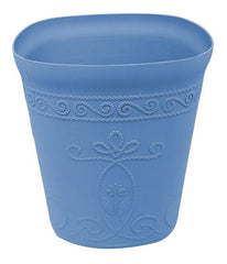 Cesto Bordado Cuadrado Azul 29cm