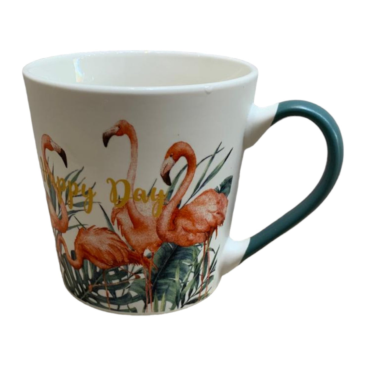 Tazas de porcelana flamencos Happy day 380ml