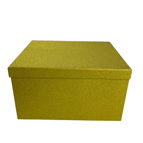 Set de 10 cajas diferentes tamaños. Dorado brillos