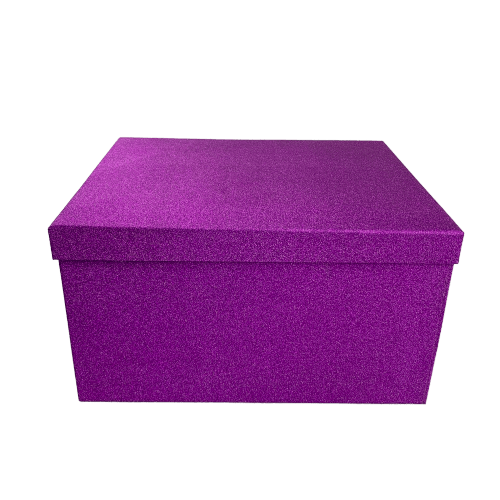 Set de 10 cajas diferentes tamaños. Morado brillos