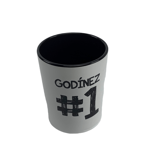 Taza blanca Godinez # 1