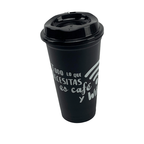 Termo de plastico Todo lo que necesitas es cafe