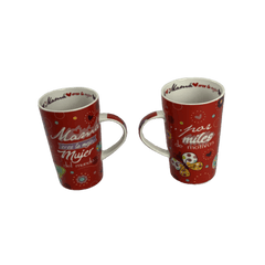 Taza Ceramica Mama Eres la mejor mujer Roja