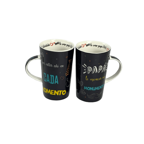 Taza Ceramica Dia del Padre Precio Mayoreo Negro