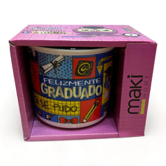 Taza "Felizmente graduado"