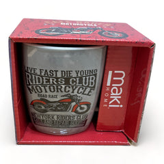 Taza de Motos Live Fast Gris